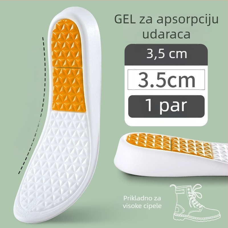 Nevidljiva podizačka ulošak za obuću: povećava visinu, apsorpcija udara, cijeli ulošak, udoban za žene i muškarce, za čizme i tenisice.