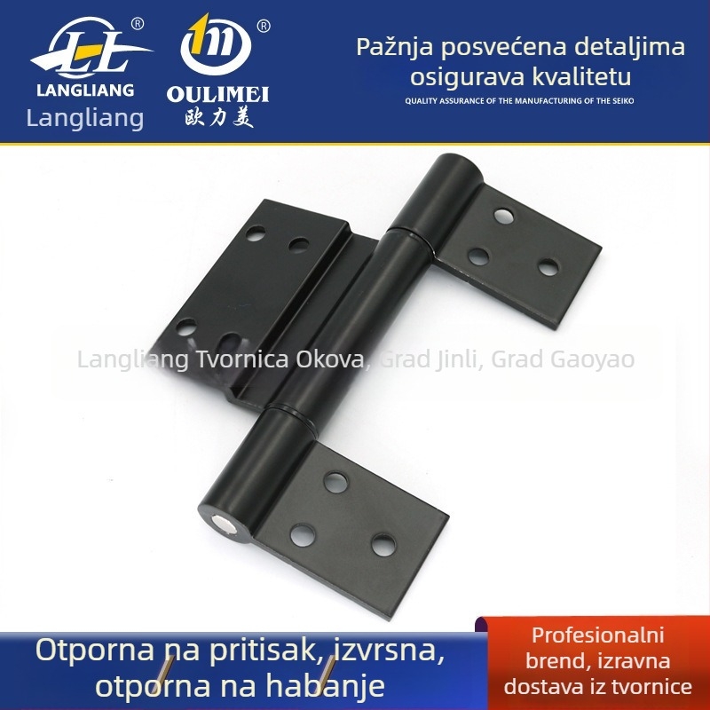Panti od aluminijske legure za vrata i prozore, crna završna obrada, hardver