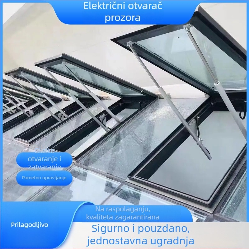 Električni otvarač prozora s daljinskim upravljanjem za protupožarnu sigurnost i ispuštanje dima, bez bušenja