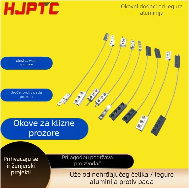 Uređaj protiv pada za prozor s aluminijskom legurom, anti-fall užet za kasetni prozor i anti-fall lanac od nehrđajućeg čelika