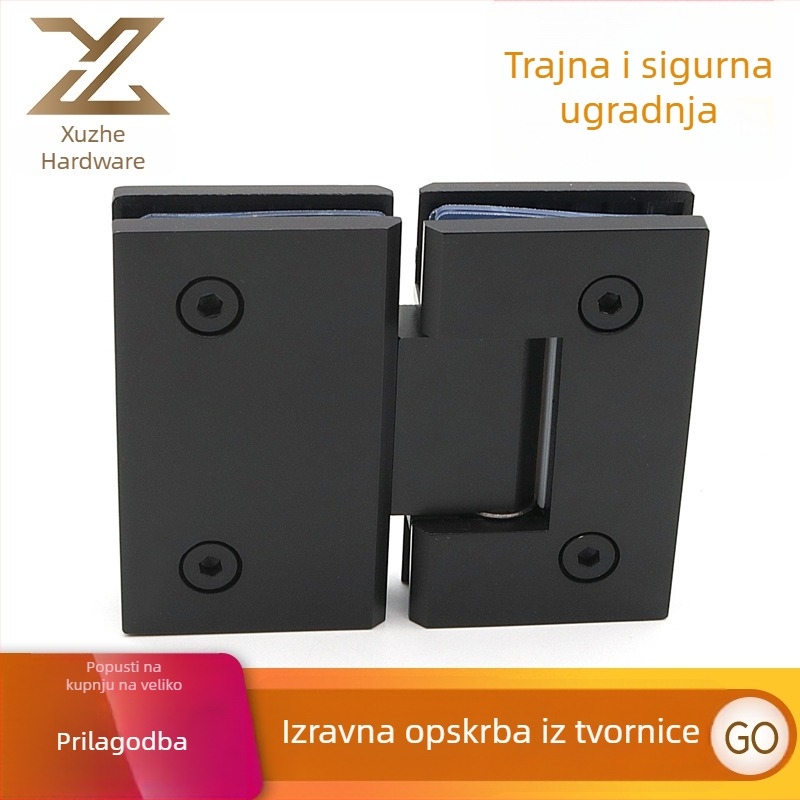 304 lijevano nehrđajuće čelika, kvadratni 180° klips-pant za bezokvirnu staklenu tuš kabinu