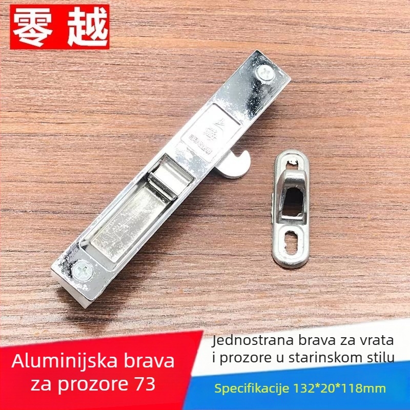 Model 73 višestruka zaštita automatska sigurnosna brava za klizne prozore – cinkova legura, moderni minimalistički dizajn, kuka brava