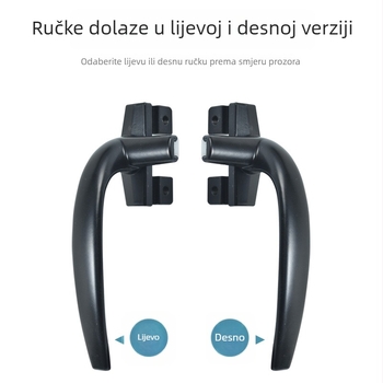Kvaka za vrata od aluminijske legure s zaključavanjem, moderni minimalistički stil, tip 38, 7 vrsta kvaka