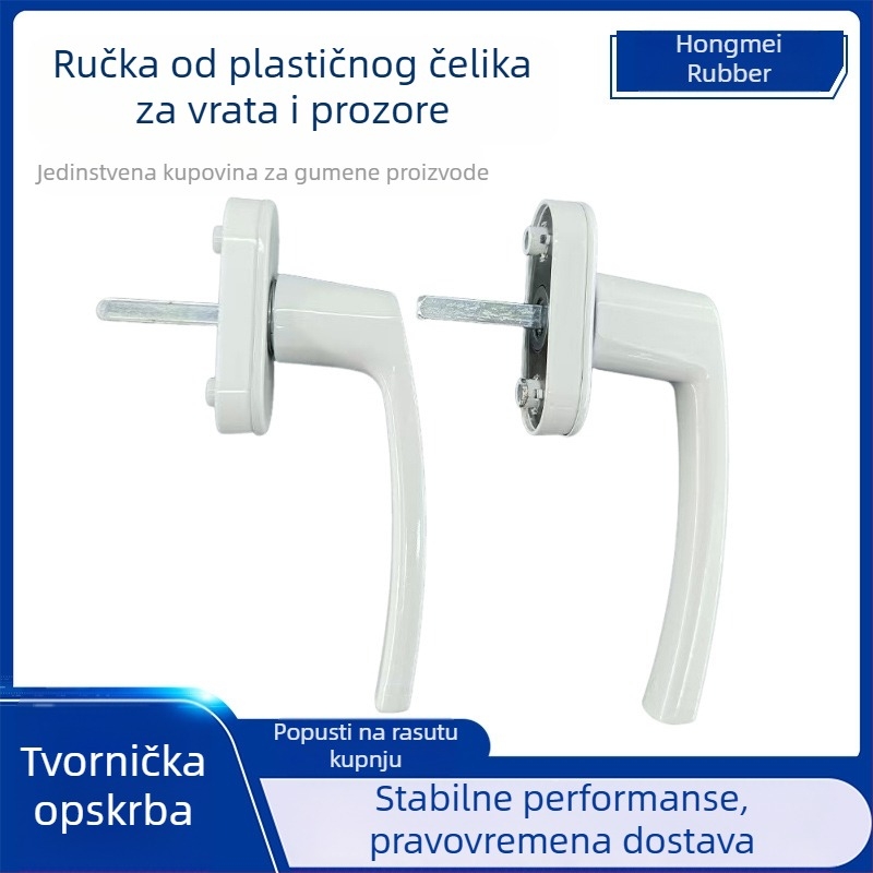 Debela plastično-čelična kvaka za prozore, s dječjim sigurnosnim zaključavanjem i ključem