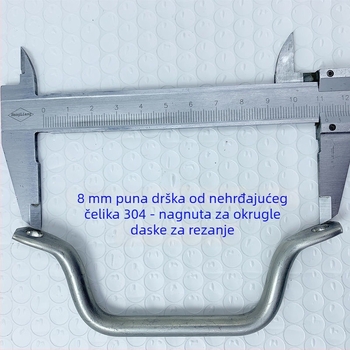 Ručka od nehrđajućeg čelika za dasku za rezanje, čvrsta, 8 mm