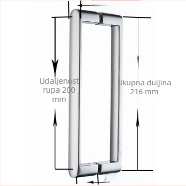 K210A cinkova legura, razmak rupa 200 mm, par povlačnih ručki za tuš kabinu – kupaonski dodaci