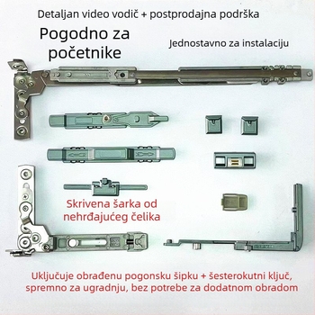 Skrivene šarke za aluminijske prozore i vrata s unutarnjim otvaranjem i unutarnjim naginjanjem