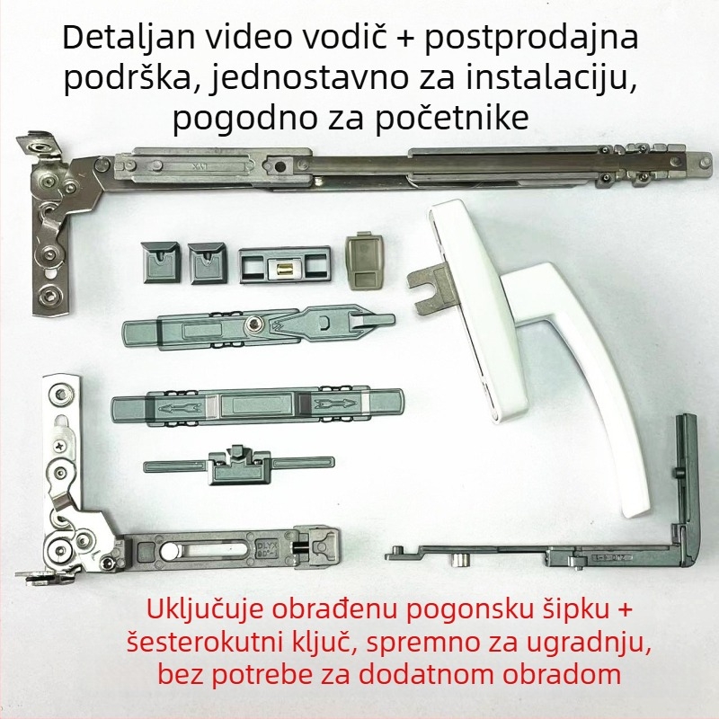 Skrivene šarke za aluminijske prozore i vrata s unutarnjim otvaranjem i unutarnjim naginjanjem