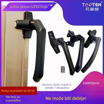 Kuka za prozore za kasetna i klizna prozora, dizajn sa sedam znakova, aluminijska legura, mehanizam zaključavanja