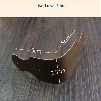 Brušeni bakreni zaštitnik kutova za vrata ormara, zaobljeni kut, spojni dio namještaja u novom kineskom stilu