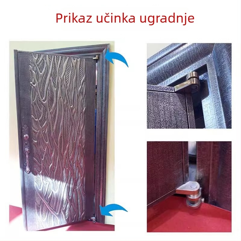 Prilagođena šarka od nehrđajućeg čelika 304, precizno lijevana, za teška vrata velikih strojeva i električne opreme, ekscentrični osovina, povećana debljina, bakarna boja