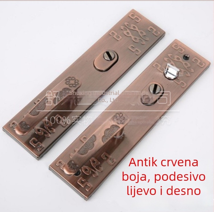 Panel ručke brave na vratima protivprovalno, kompatibilan s lijevim/desnim montažom, jednorežimna i dvostruka aktivacija ručke, model SX-51, Shu Xing