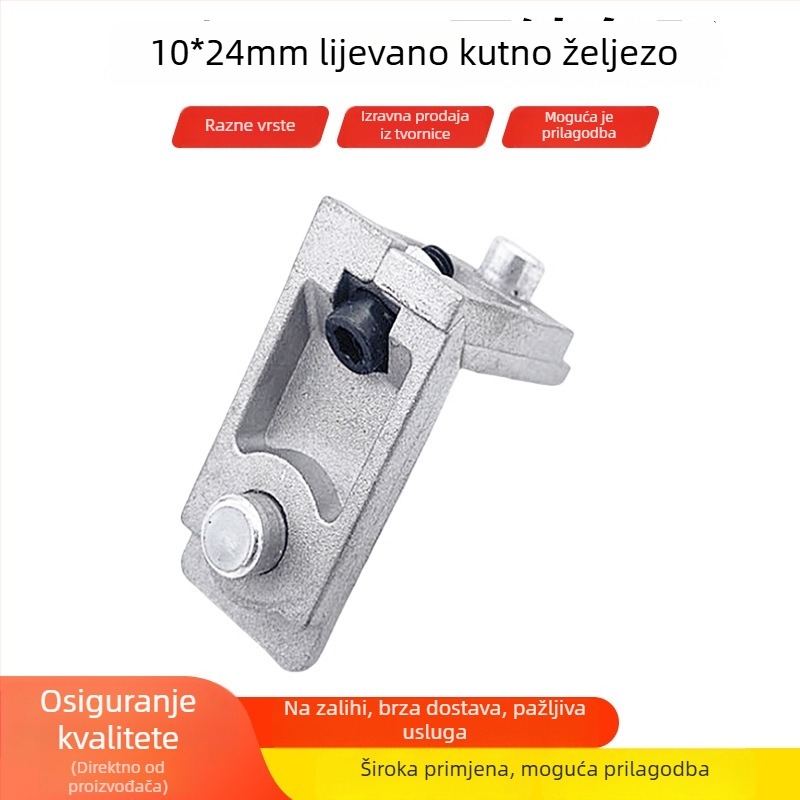 Aluminijski kutni spojni dio od lijevanog aluminija za vrata i prozore, 90°, fiksni spojni element
