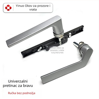 Ručka za prozor od aluminijskog legura, bez baze, moderan minimalistički dizajn, ručka za vrata i prozore s mehanizmom zaključavanja Yinuo