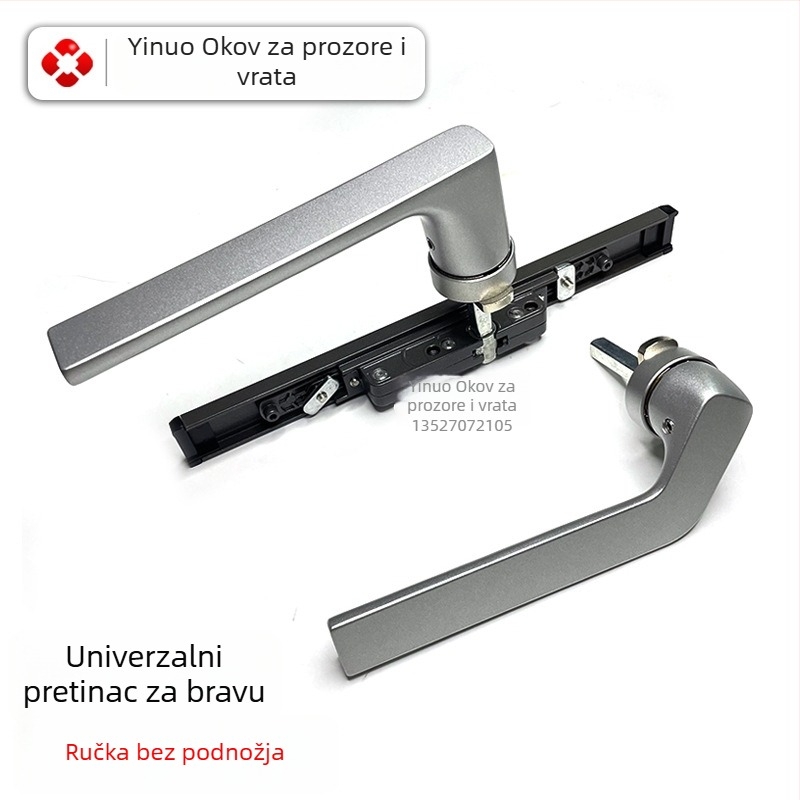 Ručka za prozor od aluminijskog legura, bez baze, moderan minimalistički dizajn, ručka za vrata i prozore s mehanizmom zaključavanja Yinuo
