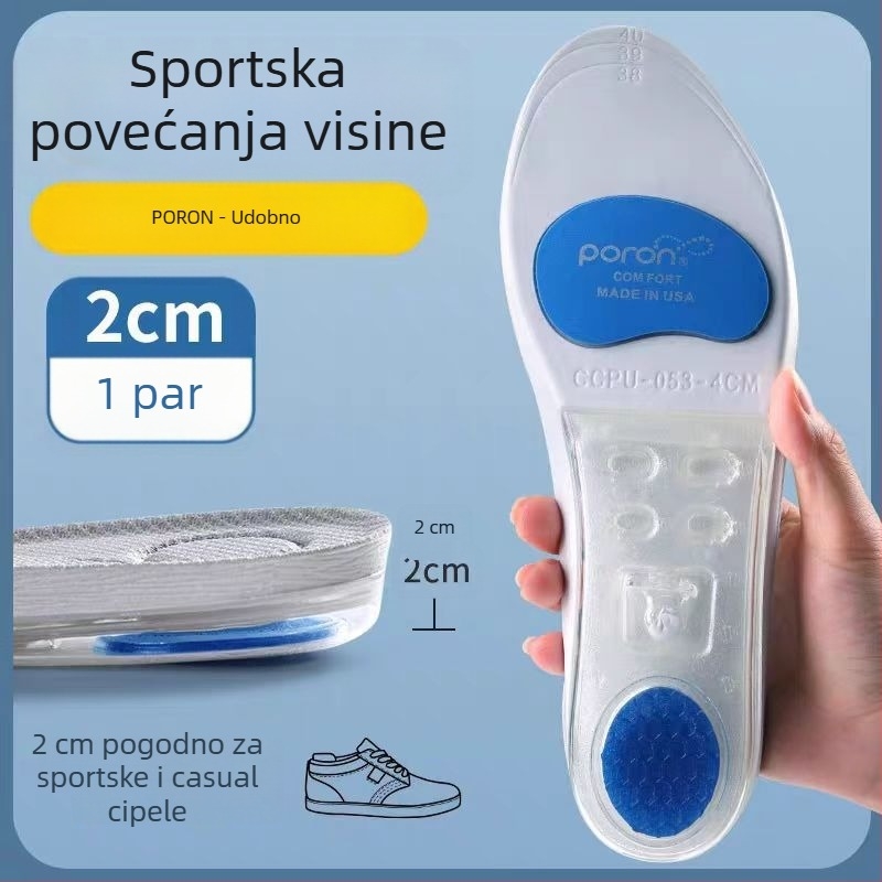 Tiger Steps povećavajuće ulošci s zračnim jastučićem – cijele duljine, unisex, amortizacija, odskok, protuklizni za trčanje i sport