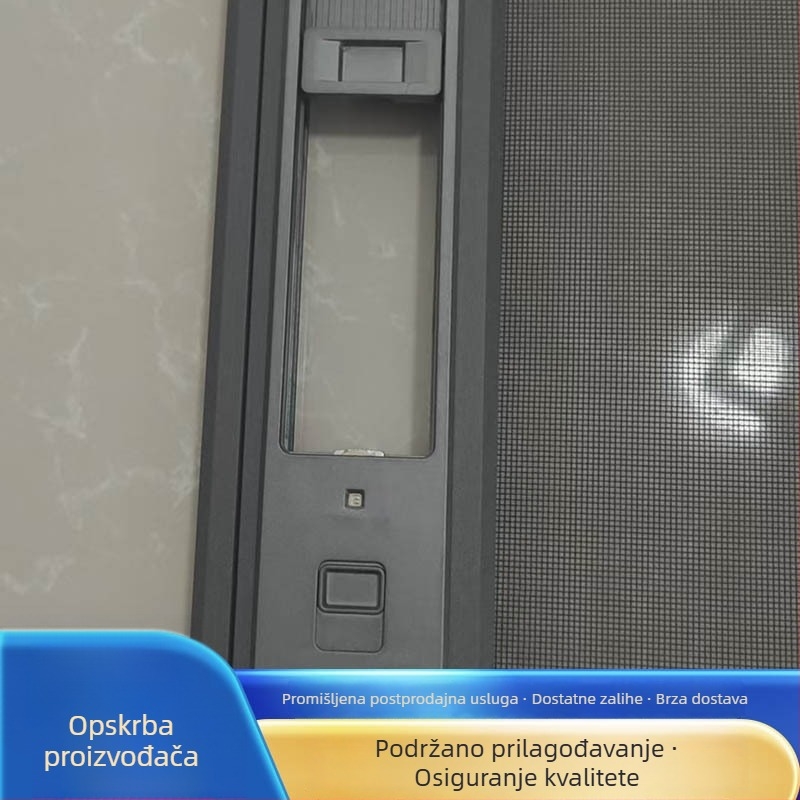 Prozor s dijamantnom mrežom od nehrđajućeg čelika 304, bezšivna zavarena rubna linija, ultra uski rub, otvaranje prema van, visoka prozirnost, samoinstalacija uz zaključavanje