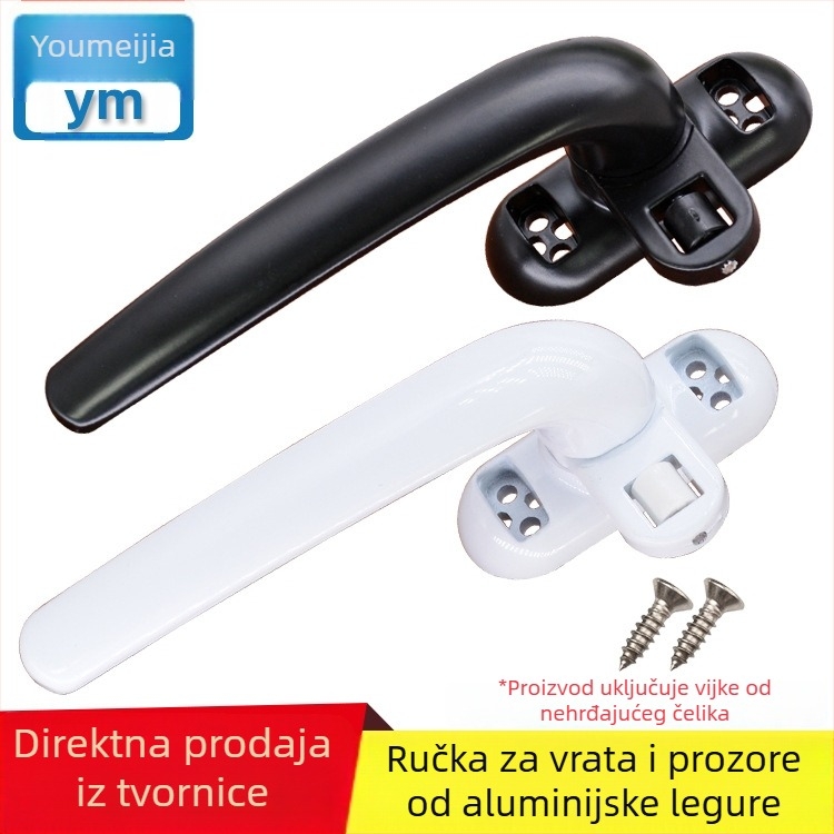 50-tip ručka za prozore i vrata od aluminijske legure, otvaranje prema unutra, kuglična ručka sa sedam znakova