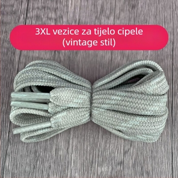 Vezice za tenisice Paris Dad Shoes, veličina 3XL, vezice s užetom na vrhu prsta, bež boje plosne pruge, DIY izvorna boja umetak