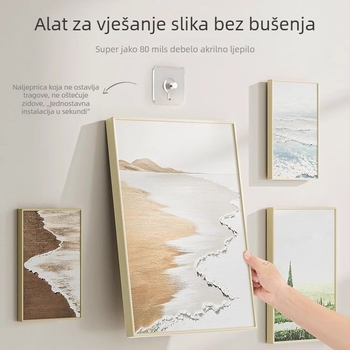 Ljepljivi kuka bez bušenja za teške okvire fotografija — za kačenje svadbenih fotografija na zid