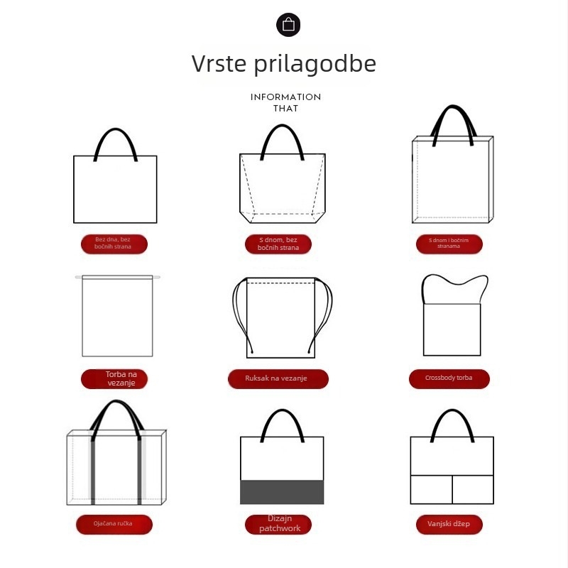 Platnena torba preko ramena – prilagodljiva, velika kapaciteta, za svakodnevnu upotrebu i studente – otisak logotipa