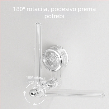Rotirajući držač za kosu i nakit s vakuumskim pričvršćivanjem, zidni u kupaonici