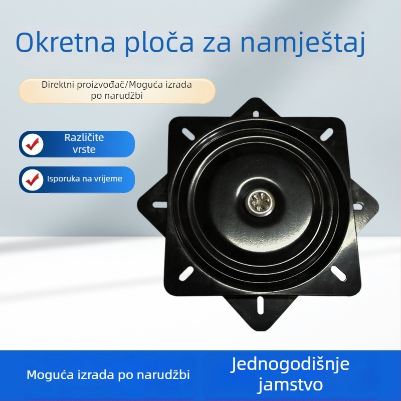 Okretni željezni turntable za namještaj, veličine 6/8/10 inča, baza za barske stolice i stalak za izlaganje stolice