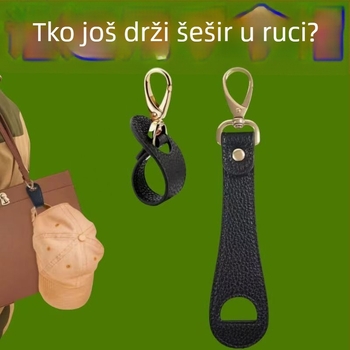 PU kožna klipsa-kuka za šešire, šalove i maske — držač za torbu