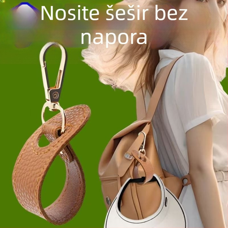 PU kožna klipsa-kuka za šešire, šalove i maske — držač za torbu