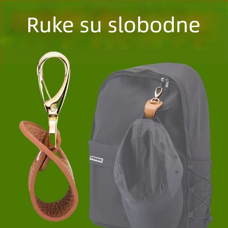 PU kožna klipsa-kuka za šešire, šalove i maske — držač za torbu