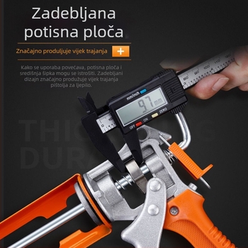 Pištolj za ljepilo za staklo s 360° rotirajućom debelom ručkom, sve-u-jedan – ručno/automatsko lijepljenje stakla.