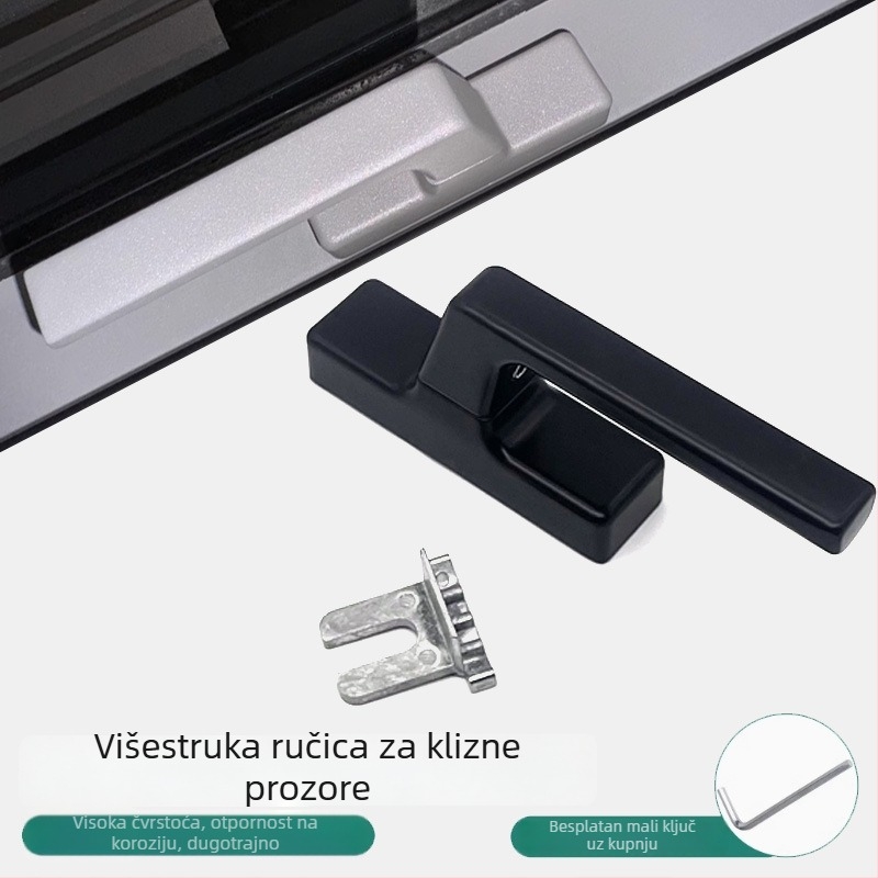 Li Lida kvaka za aluminijska vrata i prozore, toplinski most, vanjski potisni pogon, za prozore na šarke, dvostruko zaključavanje