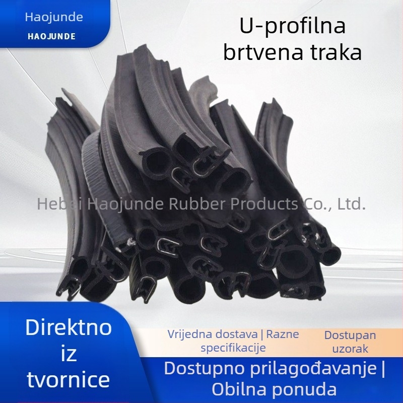 Gumeni U-oblik brtvni štitnik za distribuirne kutije i ormariće, zaštita rubova, bočna pjenasta podloga s ljepivom stražnjom stranom, traka za vrata automobila