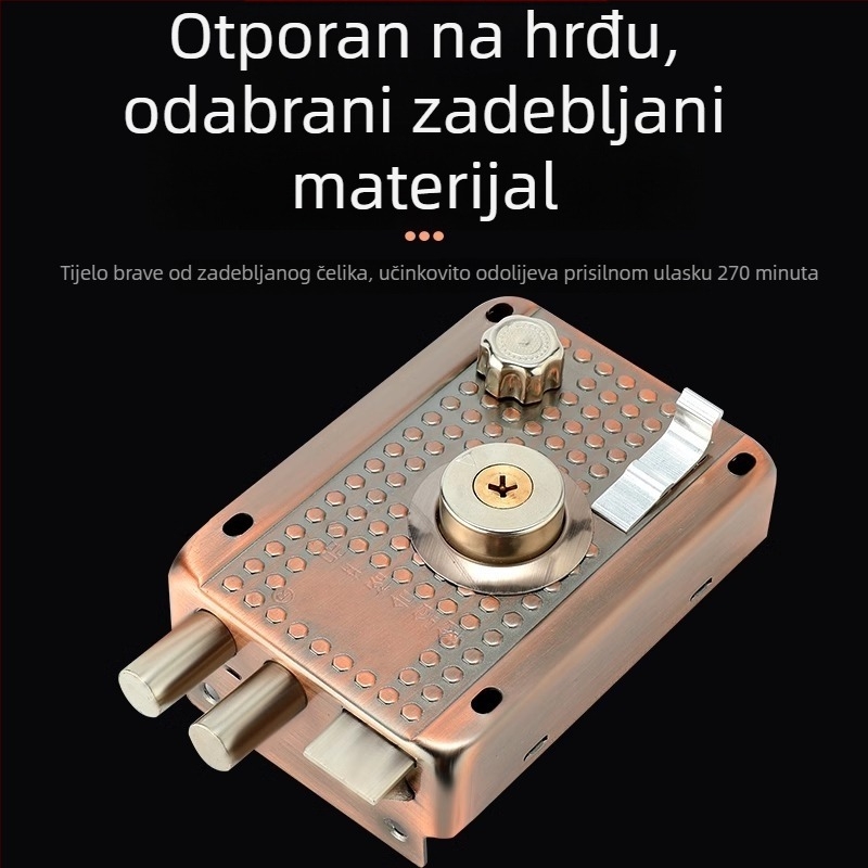 Komplet brava u antiknom stilu za vanjska i unutarnja vrata, drvena i metalna vrata, sa cilindrom