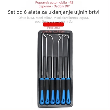 Mini alat za auto popravak: kuka za brtvilo i O-prsten, alat za izvlačenje mrežice prozora, podizni alat i odvijač