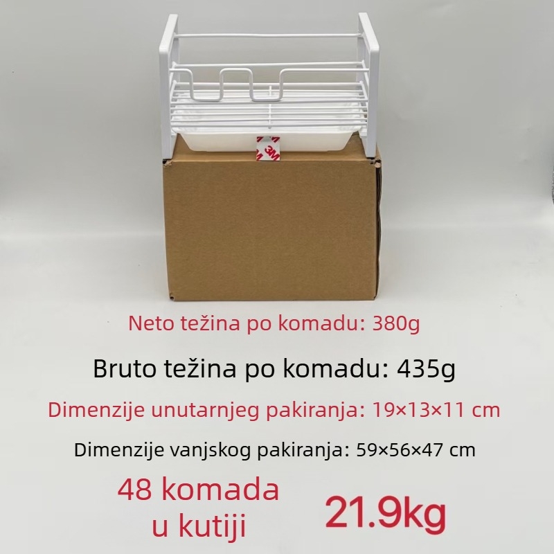 Kuhinjski stalak za spužve bez bušenja s odvodom