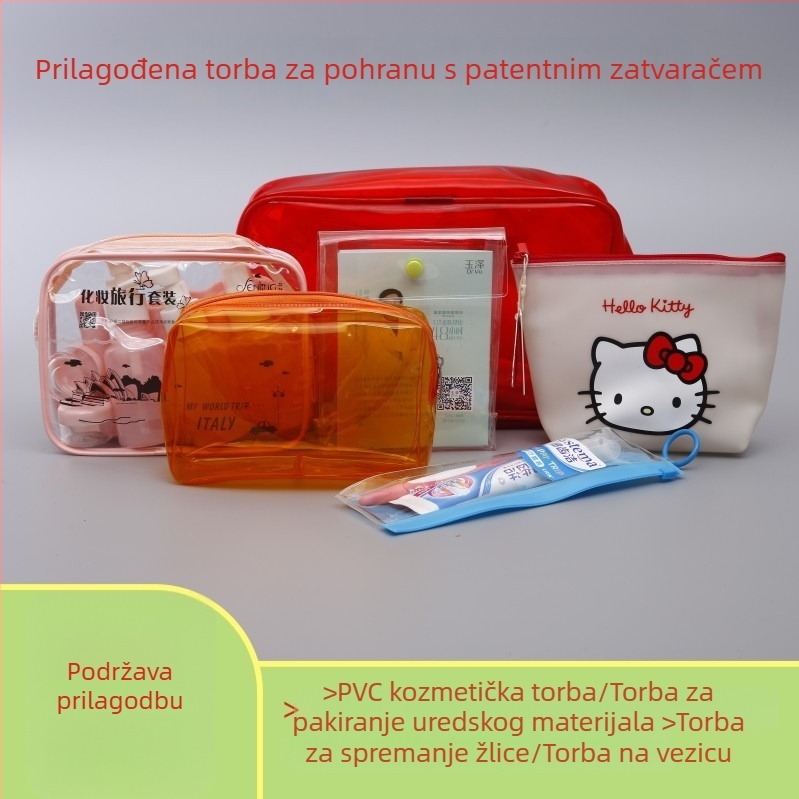 PVC mini torbica za pohranu s izvlačnim remenom, EVA crtić fajl organizator za školske potrepštine