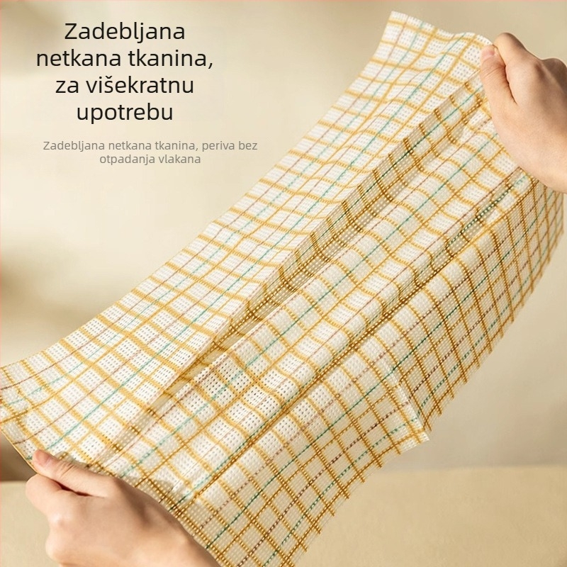 Krem boje krpa za mokro i suho čišćenje; apsorbira vodu, ne lijepi se za ulje; jednokratni kuhinjski papir