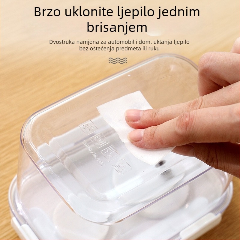 Vlažne maramice za uklanjanje ljepila i čišćenje stakla, prenosne, kućne univerzalne