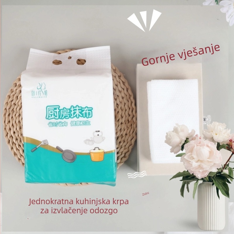 Jednokratna krpa za pranje suđa, suho i mokro, dvostruka uporaba, kuhinjski papir upija vodu i ulje