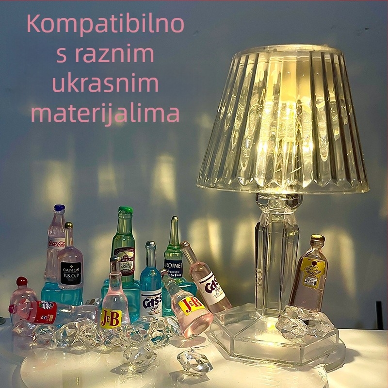 DIY noćna lampica s krem ljepilom za djecu — ručno izrađena LED kristalna stolna lampica, rođendanski poklon
