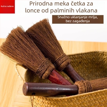 Velika četka za posuđe s crvenom drškom od vlakana palme