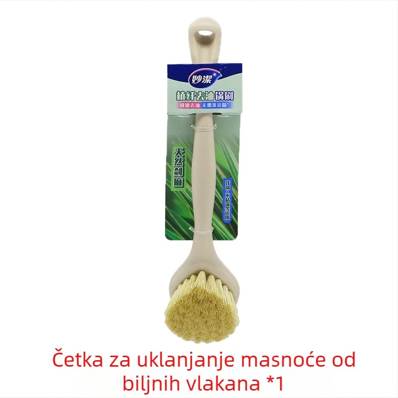 Miaojie četka za lonac s dugom drškom i vlaknom sisala – kuhinjska četka za čišćenje