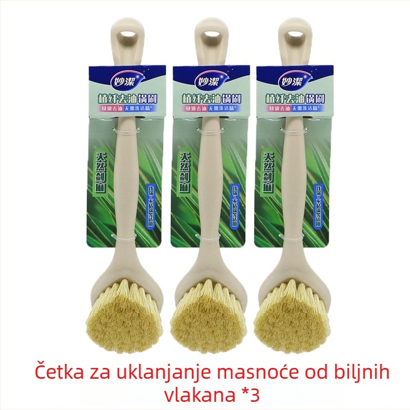 Miaojie četka za lonac s dugom drškom i vlaknom sisala – kuhinjska četka za čišćenje
