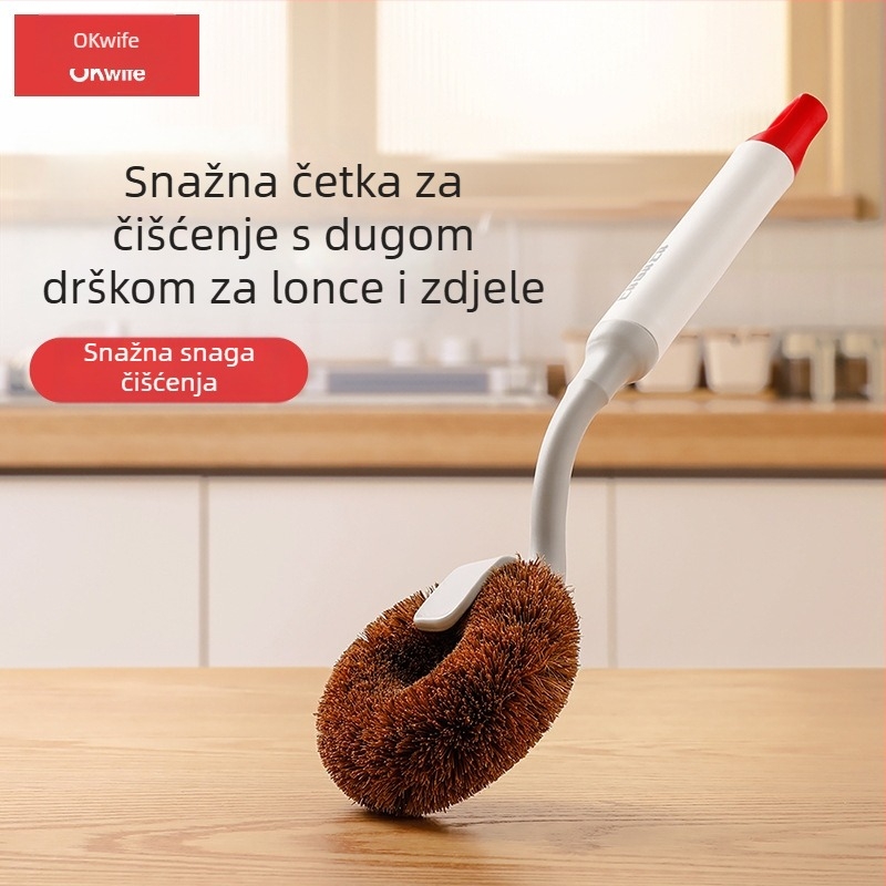 Good Wife Četka za posuđe – Kuhinjska četka s dugačkim držalom, otporna na masnoće, uklanja naslage i masnoću