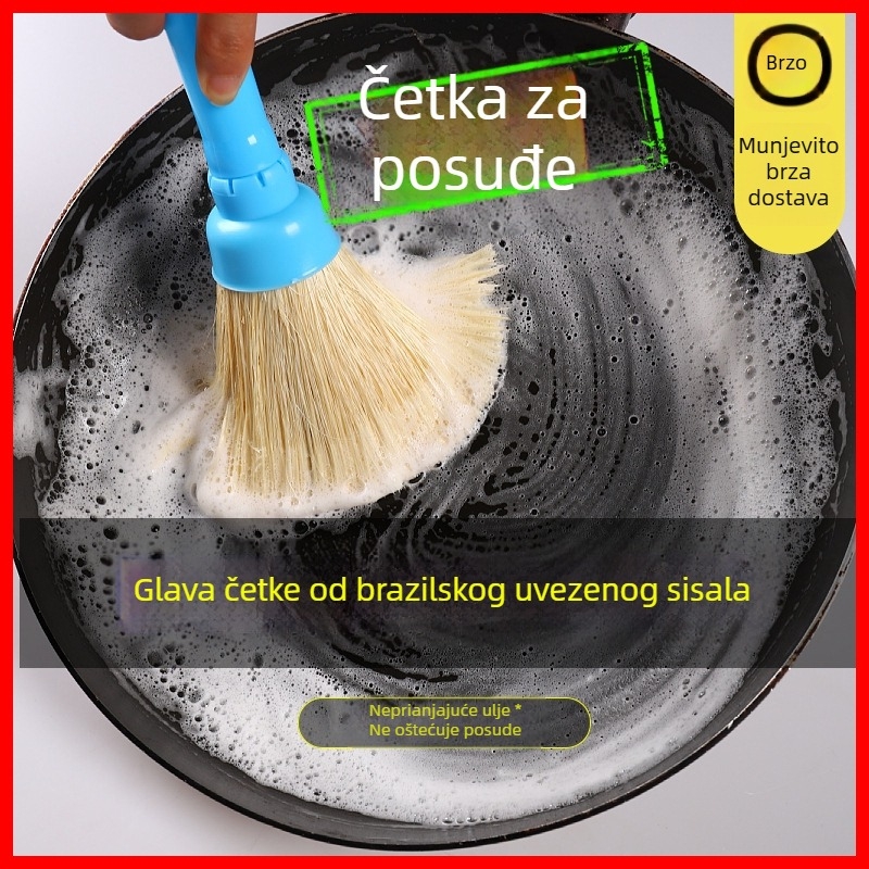 Četka za lonce s dugom drškom, prirodna vlakna kokosove palme