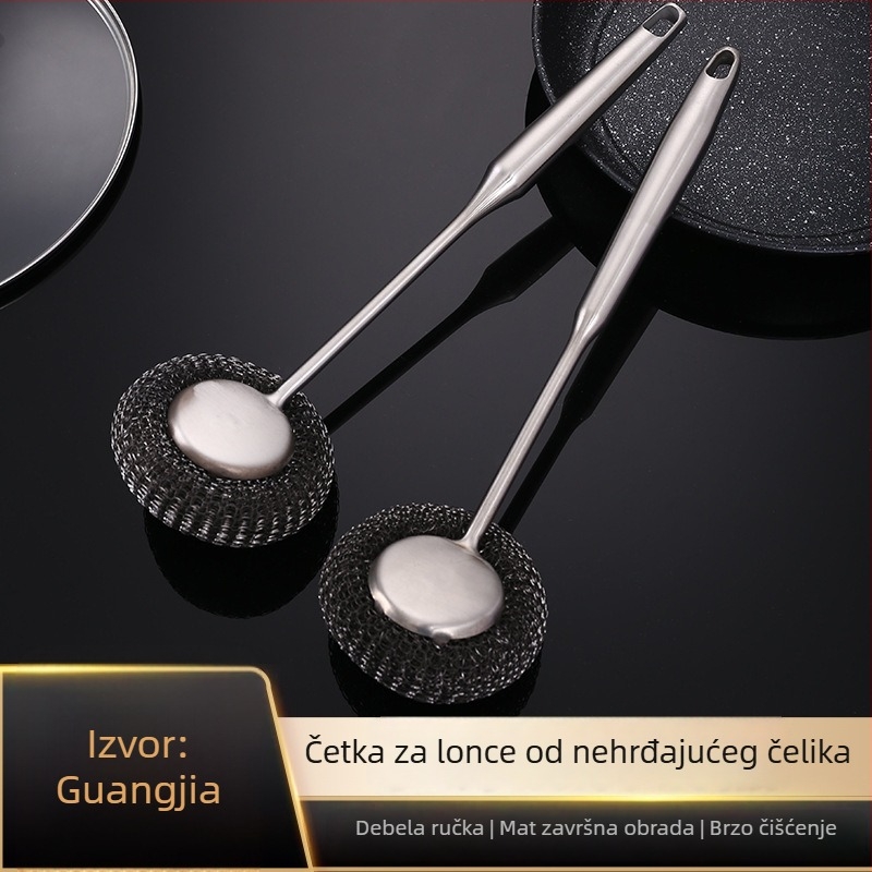 Četka za lonce od nehrđajućeg čelika s dugom ručkom