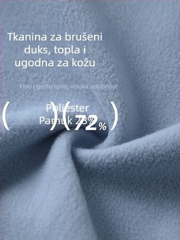 Ženski kapuljačasti džemper za jesen-zimu s flecom, otporan na vjetar s visokim ovratnikom, pogodan za fitness i jogu, topao