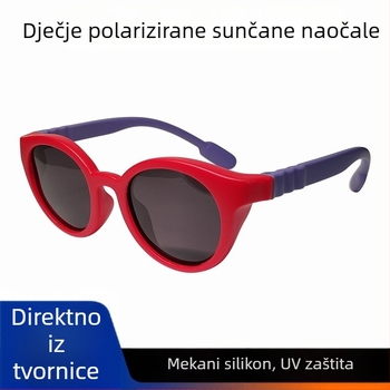 Nove dječje polarizirane sunčane naočale od mekanog silikona s UV400 zaštitom, okrugli okvir
