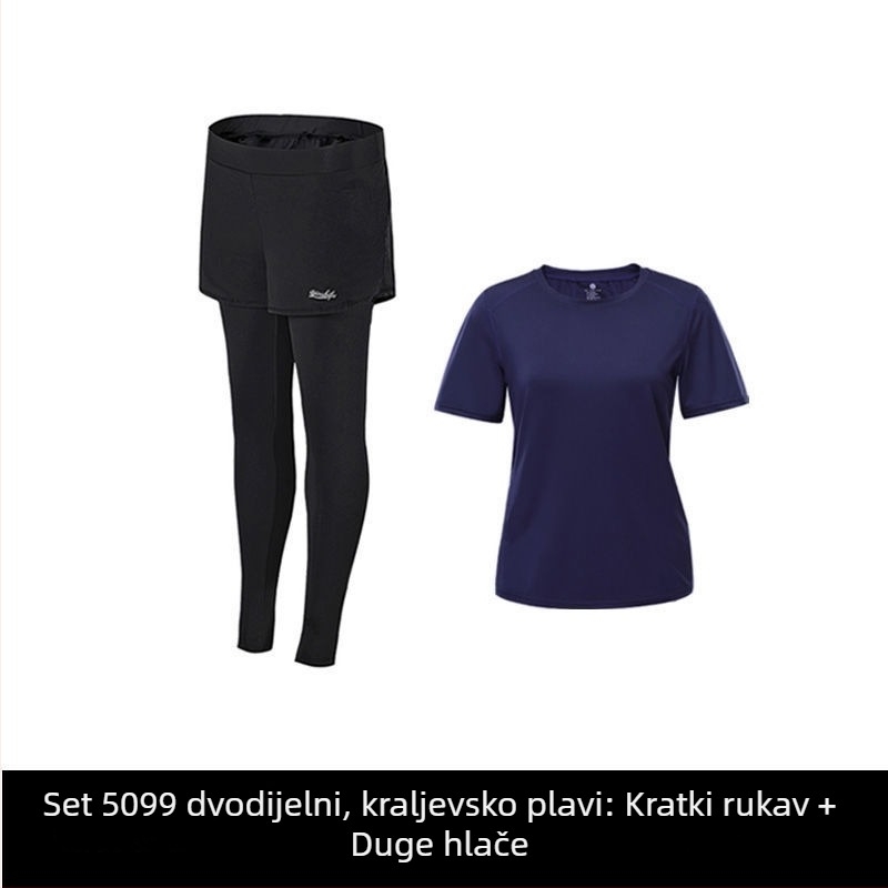 Ženski joga set veće veličine, udoban kroj, brzo sušeći materijal, za trčanje i vježbanje